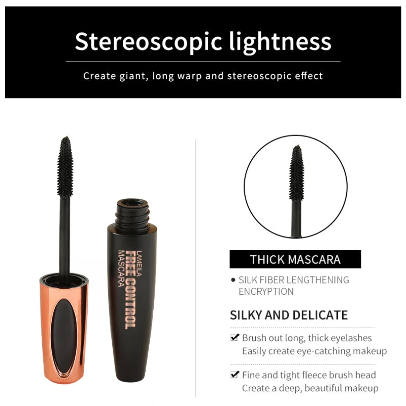 * Mascara Professionnel 8D – Volume, Courbure & Tenue Longue Durée