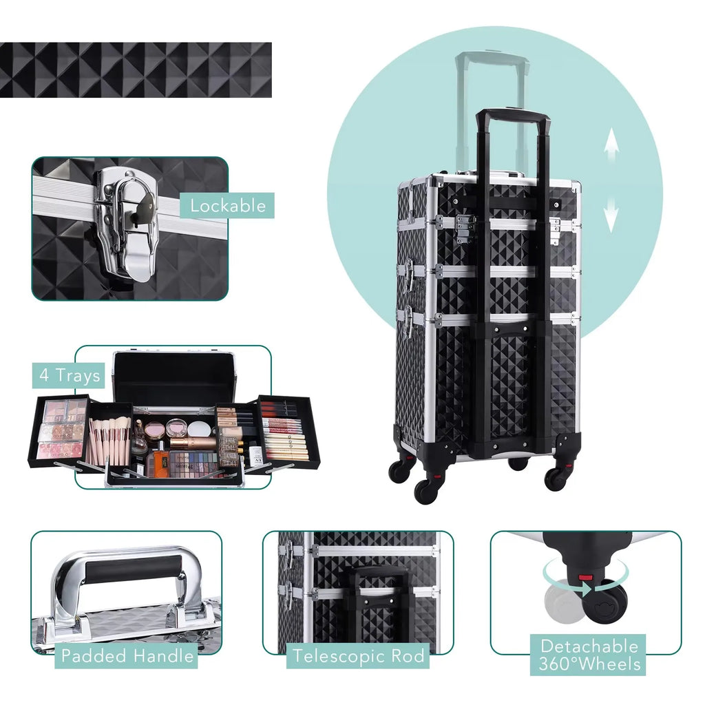 💼 Valise Professionnelle Prestige™ – Trolley Cosmétique de Luxe avec Grande Capacité