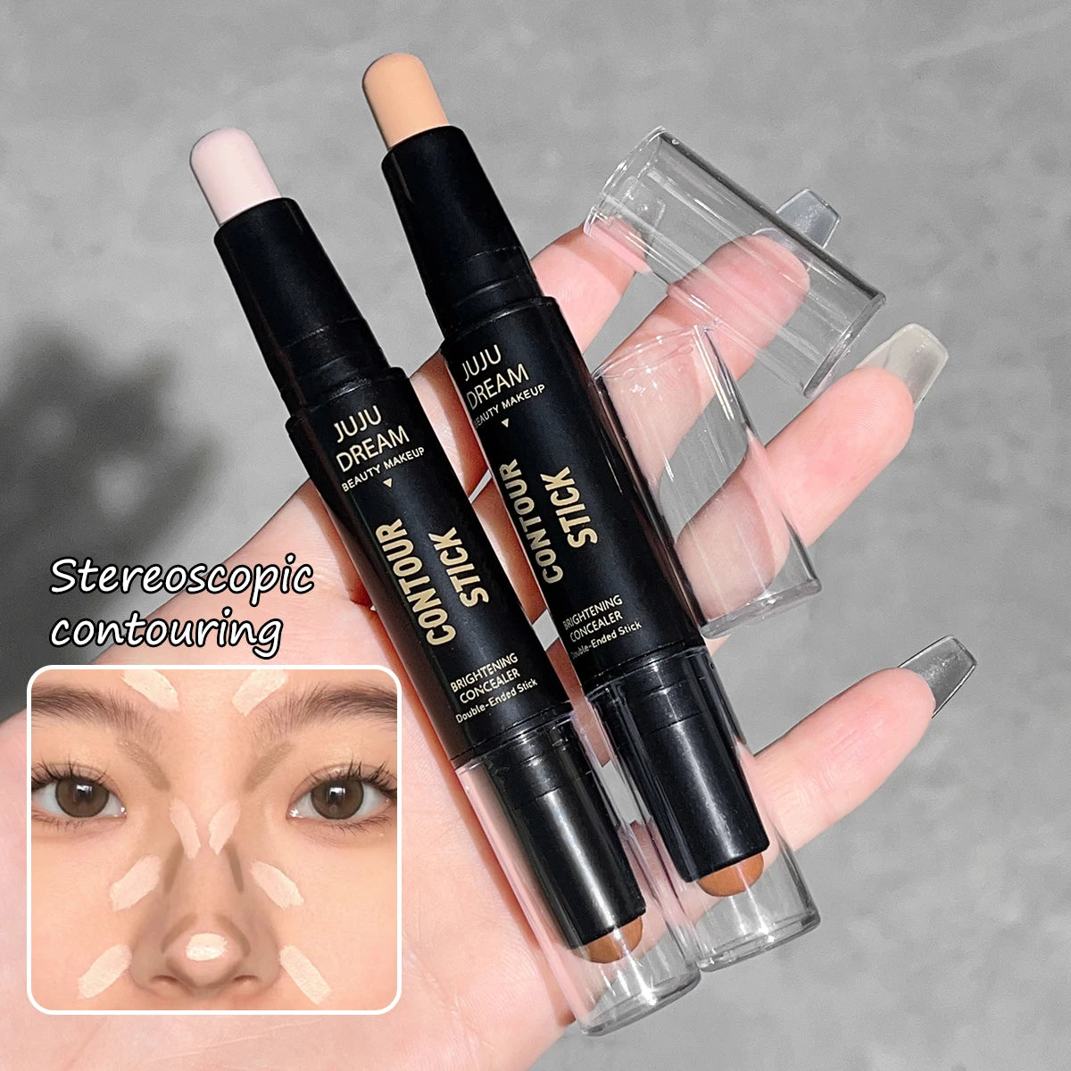 Contour Sculpt Luxe™ – Stick Double Embout pour un Teint Sculpté, Éclatant et Sans Défaut