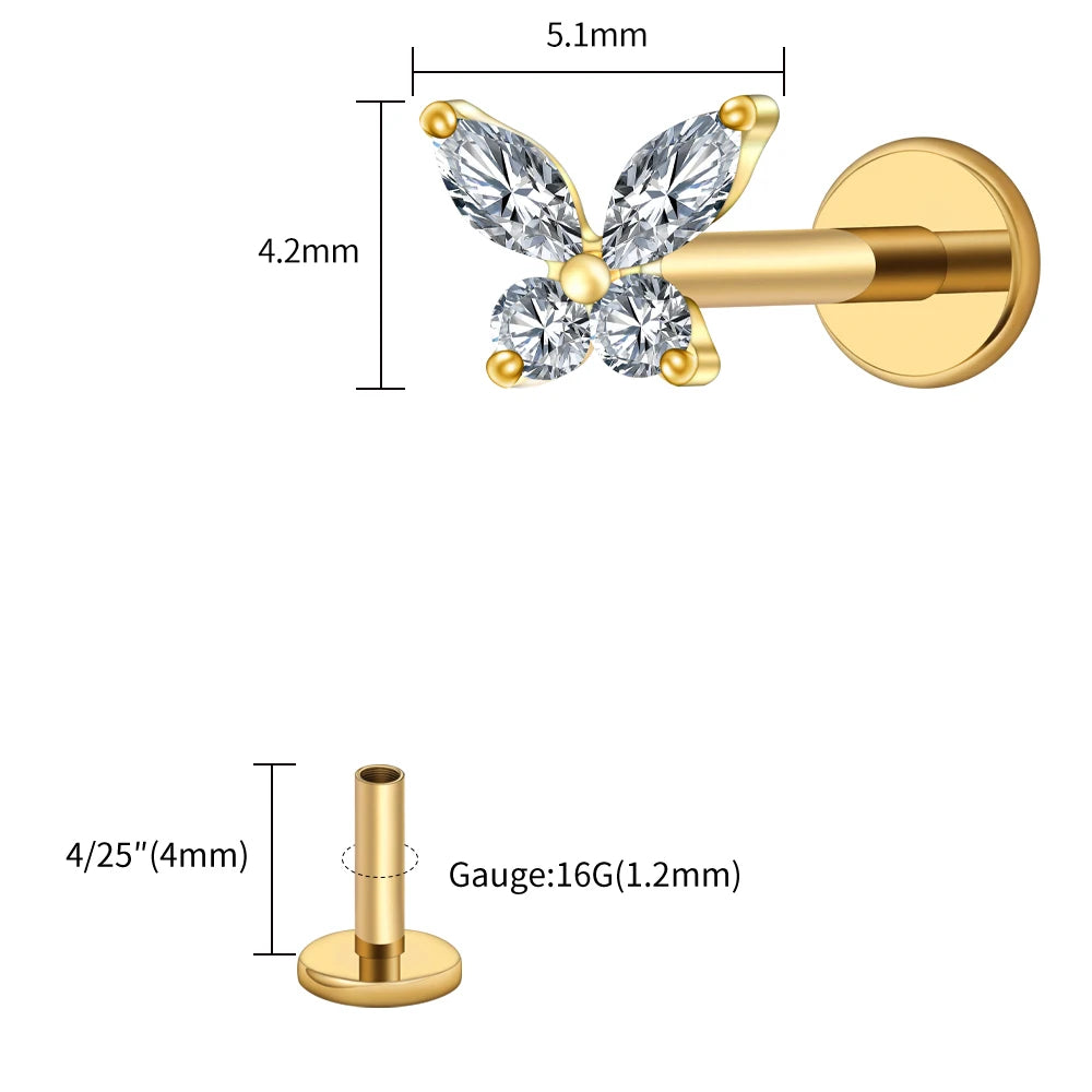 Papillon Prestige™ – Bijou de Piercing Haute Finition