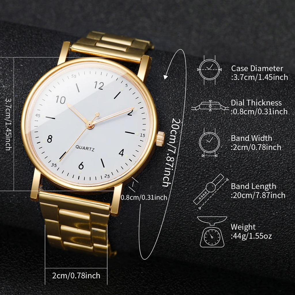 Coffret Montre Femme & Bracelet Cœur – Édition Dorée