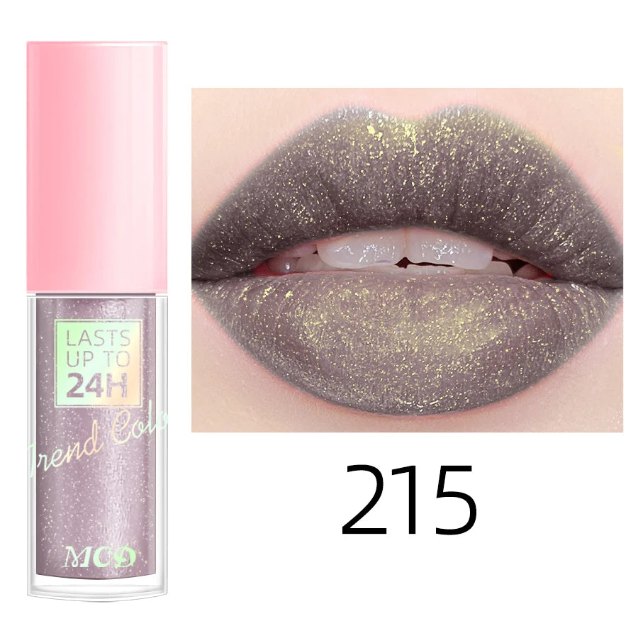 💖 Rouge à Lèvres Liquide Longue Tenue – Brillance Intense & Effet Pailleté