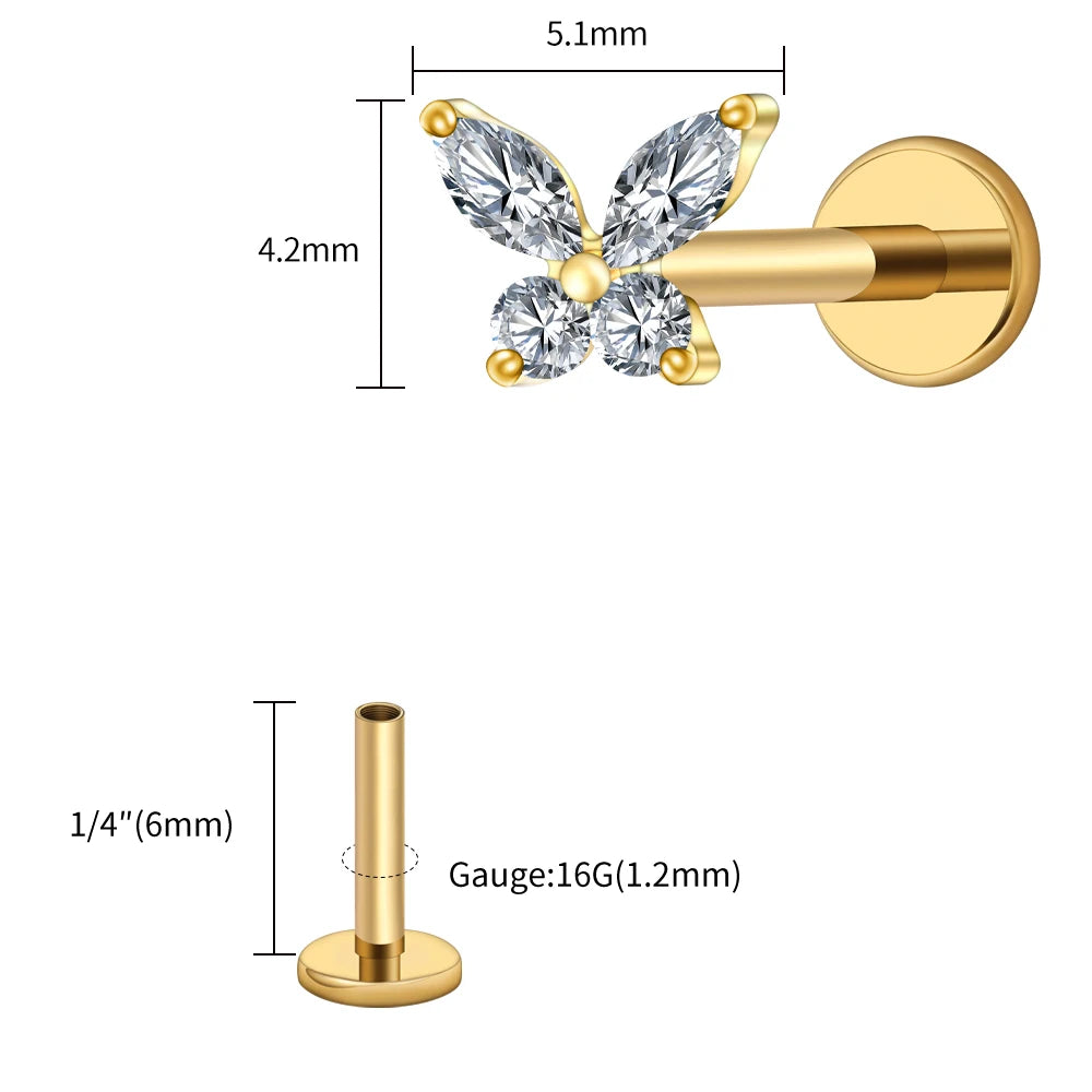 Papillon Prestige™ – Bijou de Piercing Haute Finition