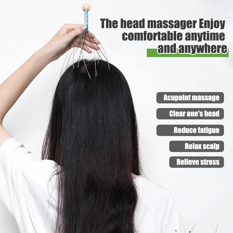 Masseur de Tête anti-stress-Relaxation Profonde  du Cuir Chevelu