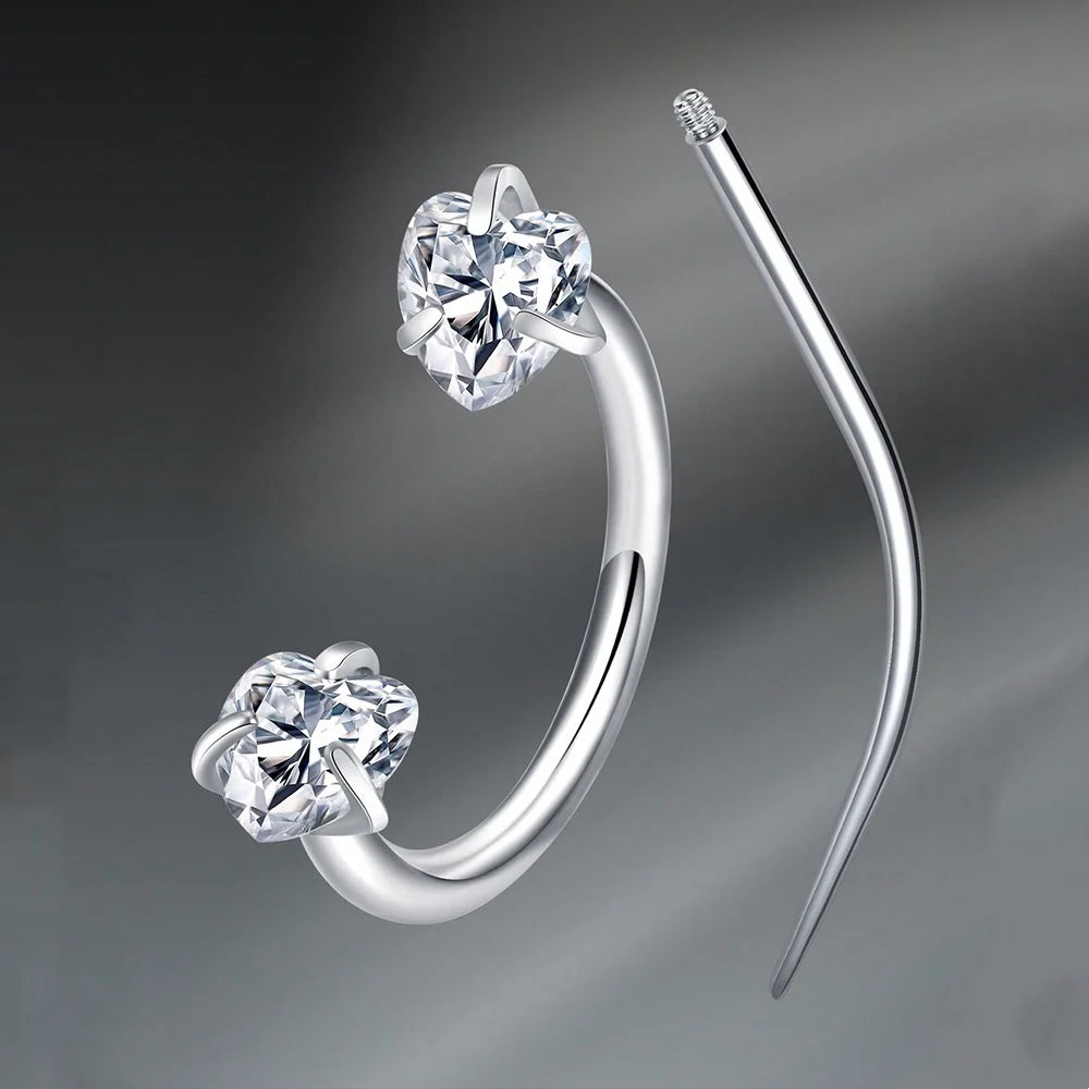 Collection Prestige™ – Piercings en Acier Inoxydable & Zircon Cubique