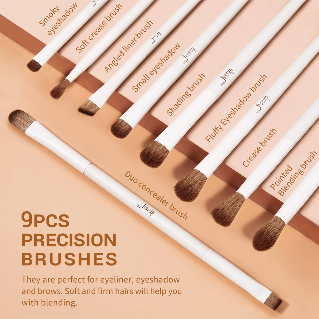 Coffret de 14 Pinceaux de Maquillage Professionnels – Fond de Teint, Poudre, Contouring, Fards & Highlighter